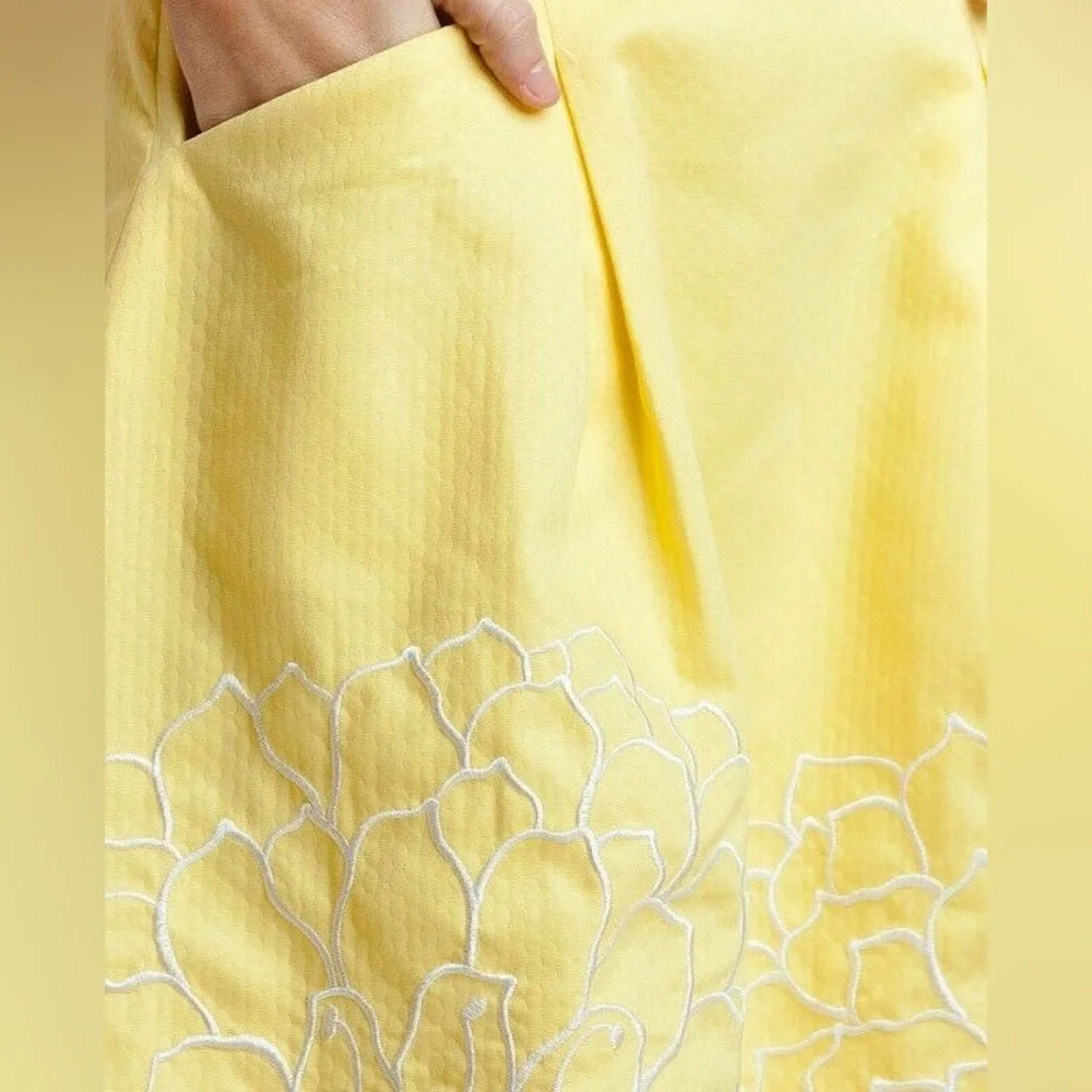 Lilly Pulitzer Strapless Yellow A-Line Dress - Picture 3 of 9